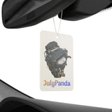 4A-GE 20v Engine Art with "JulyPanda" Logo Car Air Freshener