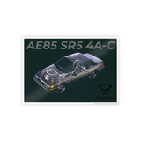 AE85 SR5 4A-C Classic Car Gloss Poster